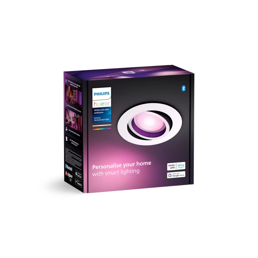 Philips - LED RGBW Prigušiva ugradbena svjetiljka Hue CENTURA 1xGU10/4,2W/230V 2000-6500K