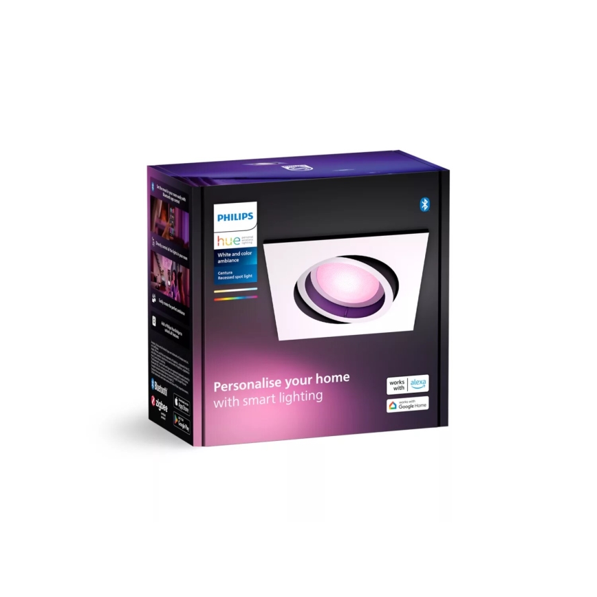 Philips - LED RGBW Prigušiva ugradbena svjetiljka Hue CENTURA 1xGU10/4,2W/230V 2000-6500K