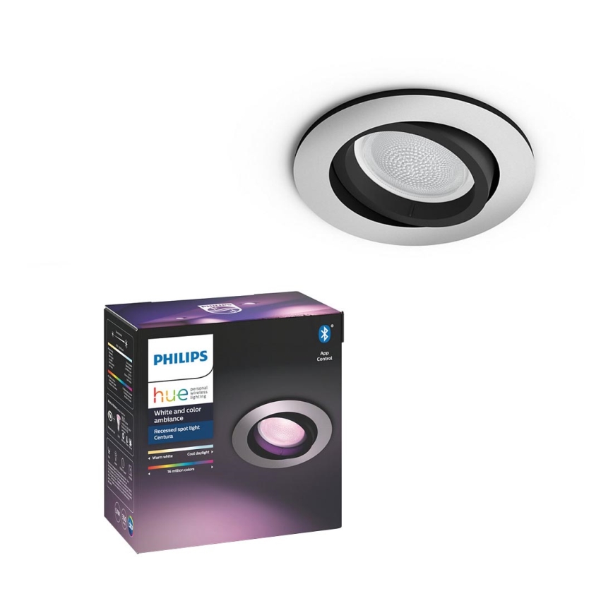 Philips - LED RGBW Prigušiva ugradbena svjetiljka Hue CENTURA 1xGU10/5,7W/230V