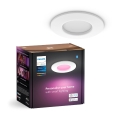 Philips - LED RGBW Prigušiva ugradbena svjetiljka za kupaonicu Hue SLIM LED/8,3W/230V 2000-6500K IP44 bijela