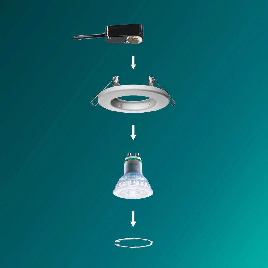 Philips - LED RGBW ugradno stropno svjetlo PERIDOT s mogućnošću prigušivanja 1xGU10/6,5W/230V 2700-6500K bijelo