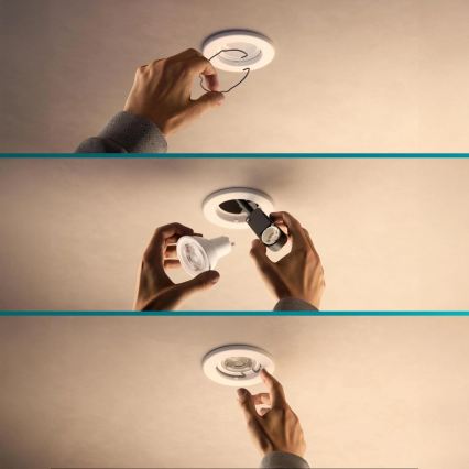 Philips - LED RGBW stropna ugradna svjetiljka PERIDOT 1xGU10/6W/230V bijela + daljinski upravljač (s mogućnošću prigušivanja)