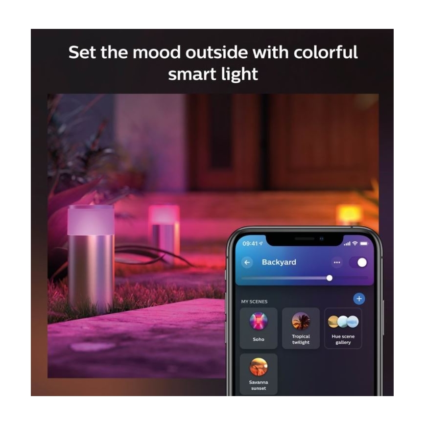 Philips - LED RGBW Prigušiva vanjska lampa Hue CALLA LED/8W/230V IP44