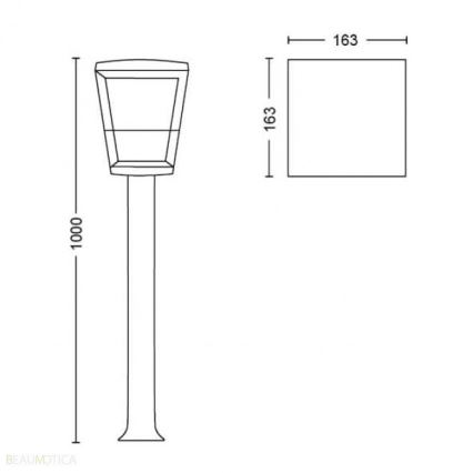 Philips - LED RGBW Prigušiva vanjska lampa Hue ECONIC LED/15W/230V IP44