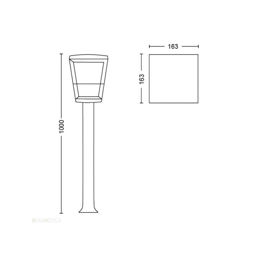 Philips - LED RGBW Prigušiva vanjska lampa Hue ECONIC LED/15W/230V IP44