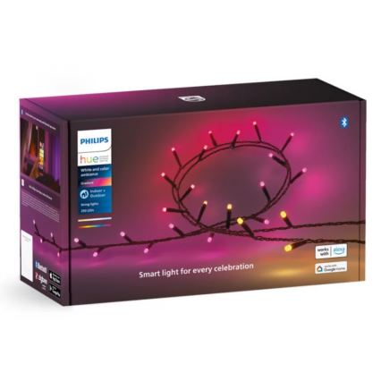 Philips - LED RGBW Prigušivi vanjski lanac HUE WHITE AND COLOR AMBIANCE 250xLED 24,4 m 2000-6500K IP54