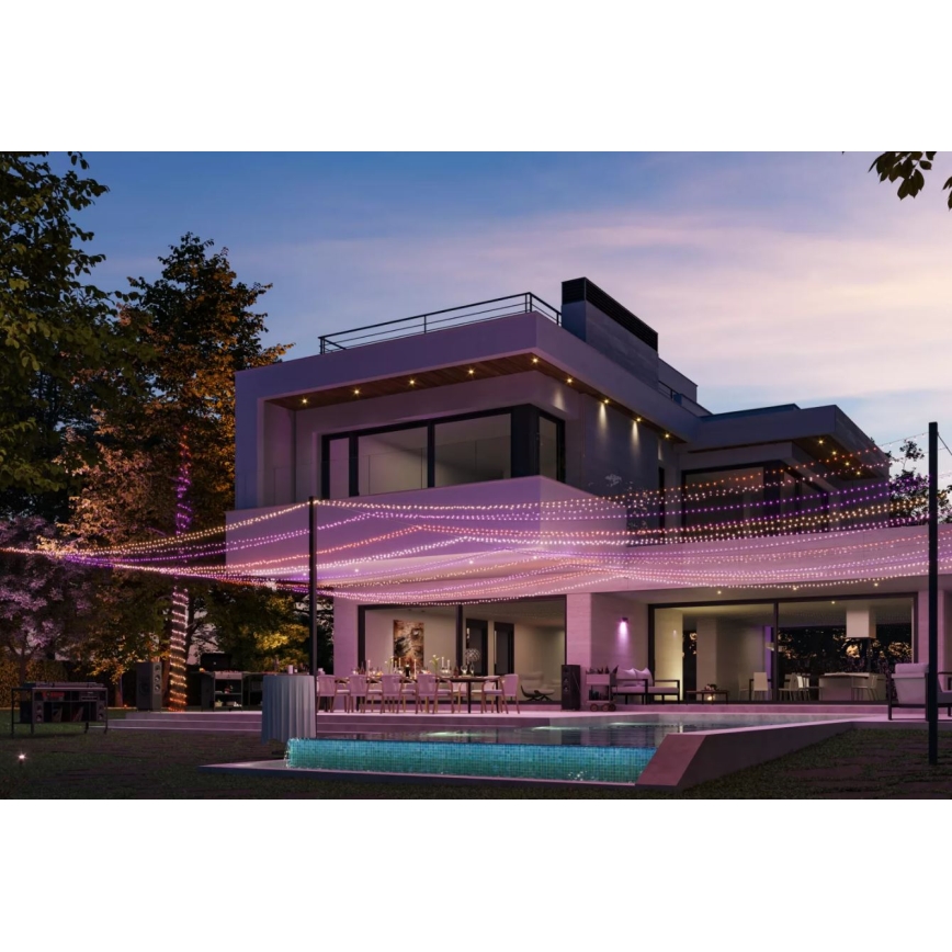 Philips - LED RGBW s mogućnošću prigušivanja, vanjski niz HUE WHITE AND COLOR AMBIANCE, 500 LED, 44,4 m, 2000–6500K, IP54