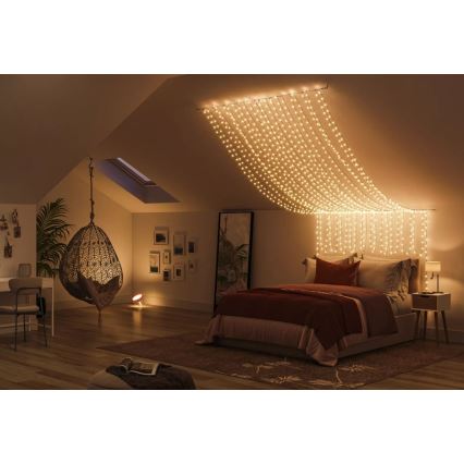 Philips - LED RGBW s mogućnošću prigušivanja, vanjski niz HUE WHITE AND COLOR AMBIANCE, 500 LED, 44,4 m, 2000–6500K, IP54
