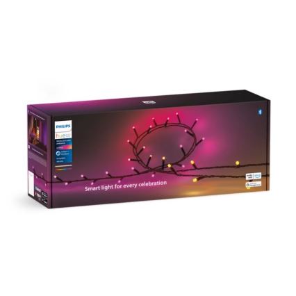 Philips - LED RGBW s mogućnošću prigušivanja, vanjski niz HUE WHITE AND COLOR AMBIANCE, 500 LED, 44,4 m, 2000–6500K, IP54
