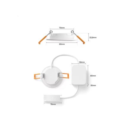 Philips - LED RGBW prigušivo kupaonsko ugradno svjetlo Hue SLIM LED/8,3W/230V 1000-20000K bijela IP44