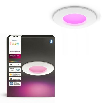 Philips - LED RGBW prigušivo kupaonsko ugradno svjetlo Hue SLIM LED/8,3W/230V 1000-20000K bijela IP44