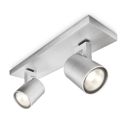Philips - LED RGBW s mogućnošću prigušivanja spot svjetiljka RUNNER 2xGU10/6,5W/230V 2700-6500K matni krom