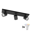 Philips - LED RGBW prigušivo reflektorsko svjetlo RUNNER 3xGU10/6,5W/230V 2700-6500K crna