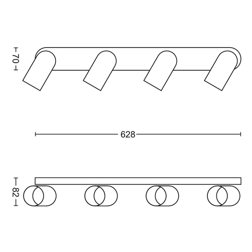 Philips - LED RGBW prigušiva reflektorska svjetiljka PONGEE 4xGU10/4,8W/230V 3000K crna + daljinski upravljač
