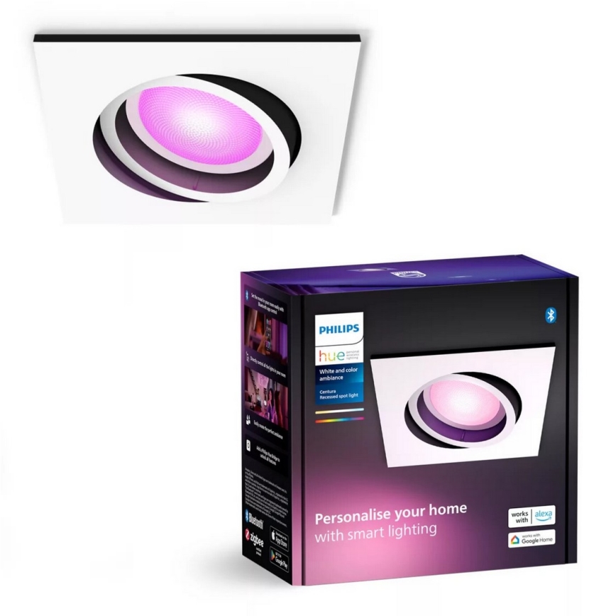 Philips - LED RGBW prigušivo ugradbeno svjetlo Hue CENTURA 1xGU10/4,2W/230V 2000-6500K