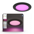 Philips - LED RGBW prigušivo ugradno stropno svjetlo za kupaonicu Hue SLIM LED/12W/230V 1000-20000K crna IP44