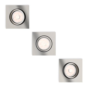 Philips - LED RGBW prigušivo ugradno svjetlo DONEGAL 3xGU10/4,8W/230V + daljinski upravljač