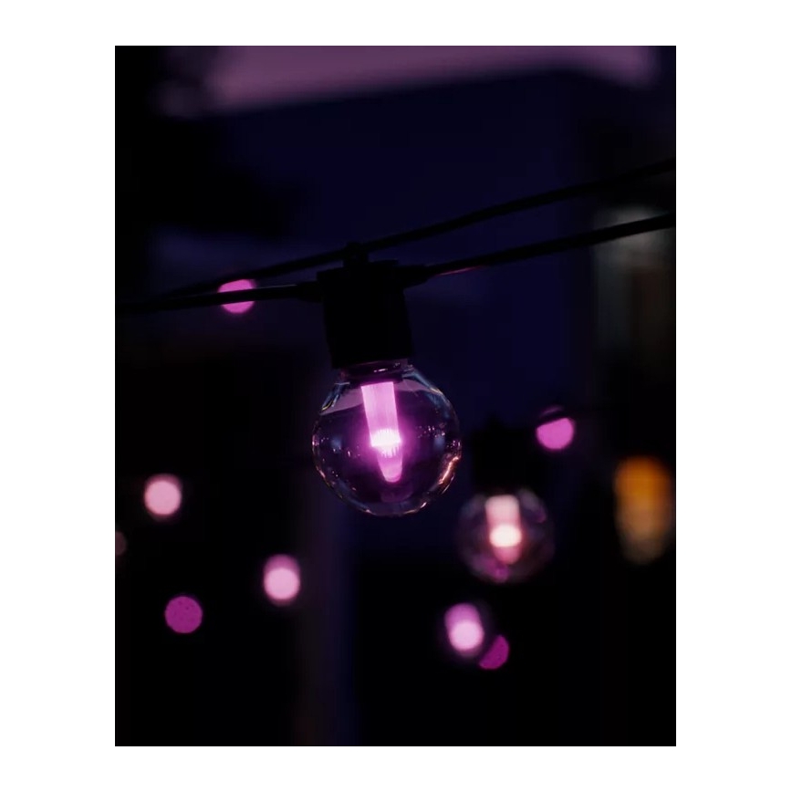 Philips - LED RGBW Hue FESTAVIA vanjski produžni prigušivi LED niz, 30×LED, 21 m, IP65