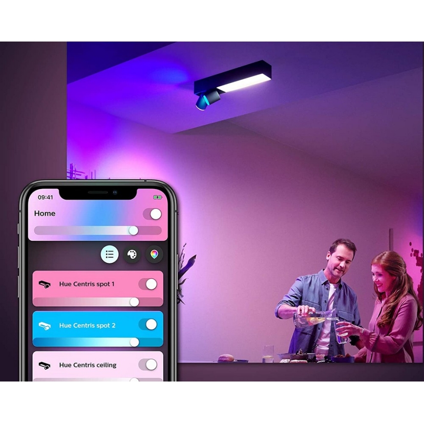 Philips - LED RGBW Prigušiva reflektorska svjetiljka Hue CENTRIS LED/11W/230V + 2xGU10/5,7W