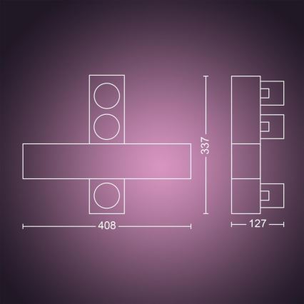 Philips - LED RGBW Prigušiva reflektorska svjetiljka Hue CENTRIS LED/25W/230V + 3xGU10/5,7W