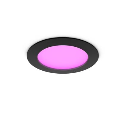 Philips - LED RGBW prigušivo ugradno stropno svjetlo za kupaonicu Hue SLIM LED/12W/230V 1000-20000K crna IP44