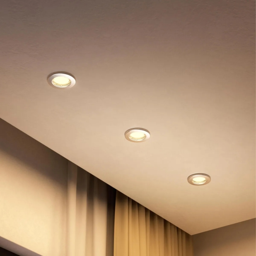 Philips - LED RGBW prigušivo ugradno stropno svjetlo PERIDOT 1xGU10/6,5W/230V 2700-6500K srebrna