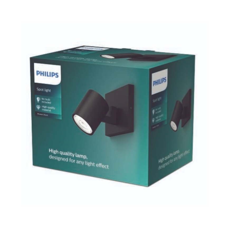 Philips - LED RGBW prigušiva reflektorska svjetiljka RUNNER 1xGU10/6,5W/230V 2700-6500K crna