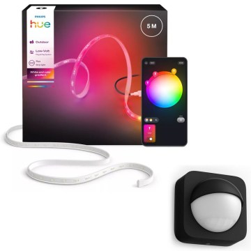 Philips - LED RGBW vanjska traka s mogućnošću prigušivanja Hue FLUX 5m LED/30W/230V 2200-6500K IP67 + senzor pokreta