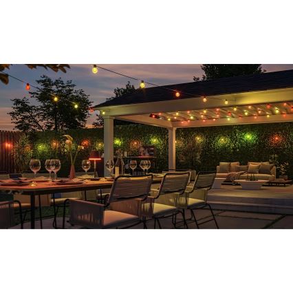 Philips - LED RGBW vanjski svjetlosni niz Hue FESTAVIA 20xLED 14m IP65 s mogućnošću prigušivanja