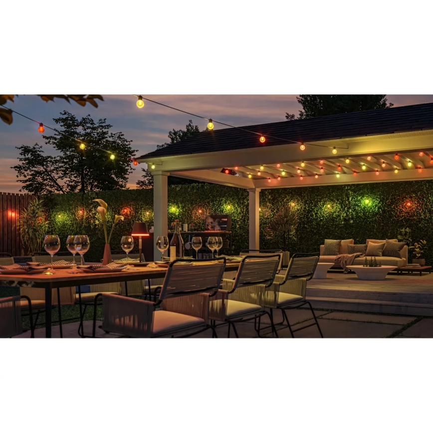 Philips - LED RGBW vanjski svjetlosni niz Hue FESTAVIA 20xLED 14m IP65 s mogućnošću prigušivanja