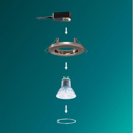 Philips - LED RGBW prigušivo ugradno stropno svjetlo PERIDOT 1xGU10/6W/230V srebrno + daljinski upravljač