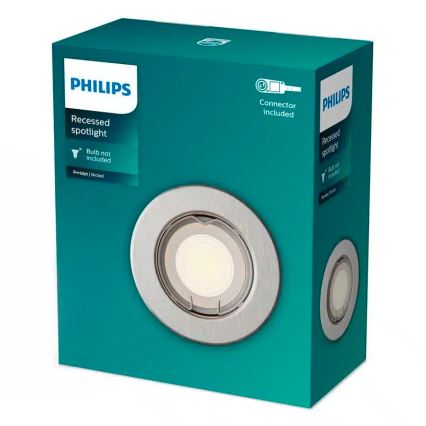 Philips - LED RGBW prigušivo ugradno stropno svjetlo PERIDOT 1xGU10/6W/230V srebrno + daljinski upravljač