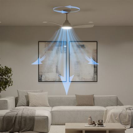 Philips - LED prigušivi stropni ventilator OLAS LED/24W/230V, promjer 106 cm, bijeli + daljinski upravljač