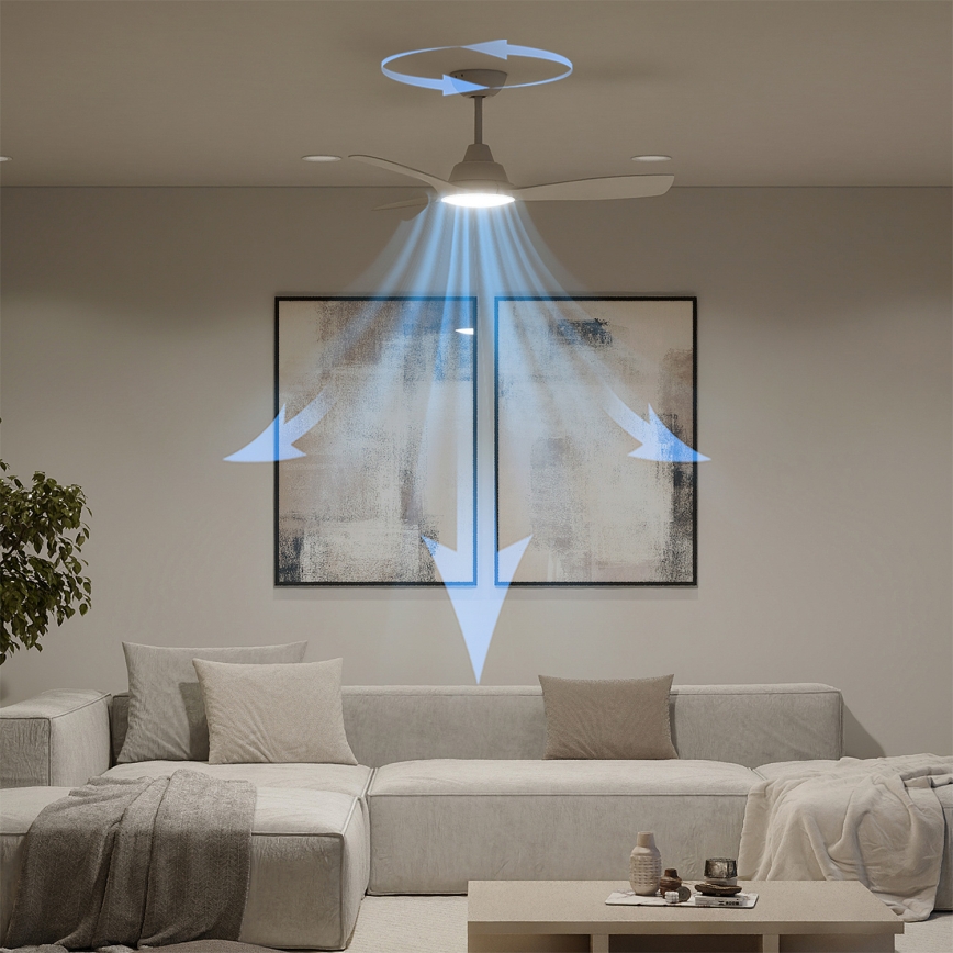 Philips - LED prigušivi stropni ventilator OLAS LED/24W/230V, promjer 106 cm, bijeli + daljinski upravljač