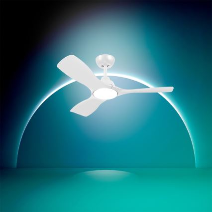 Philips - LED prigušivi stropni ventilator OLAS LED/24W/230V, promjer 106 cm, bijeli + daljinski upravljač
