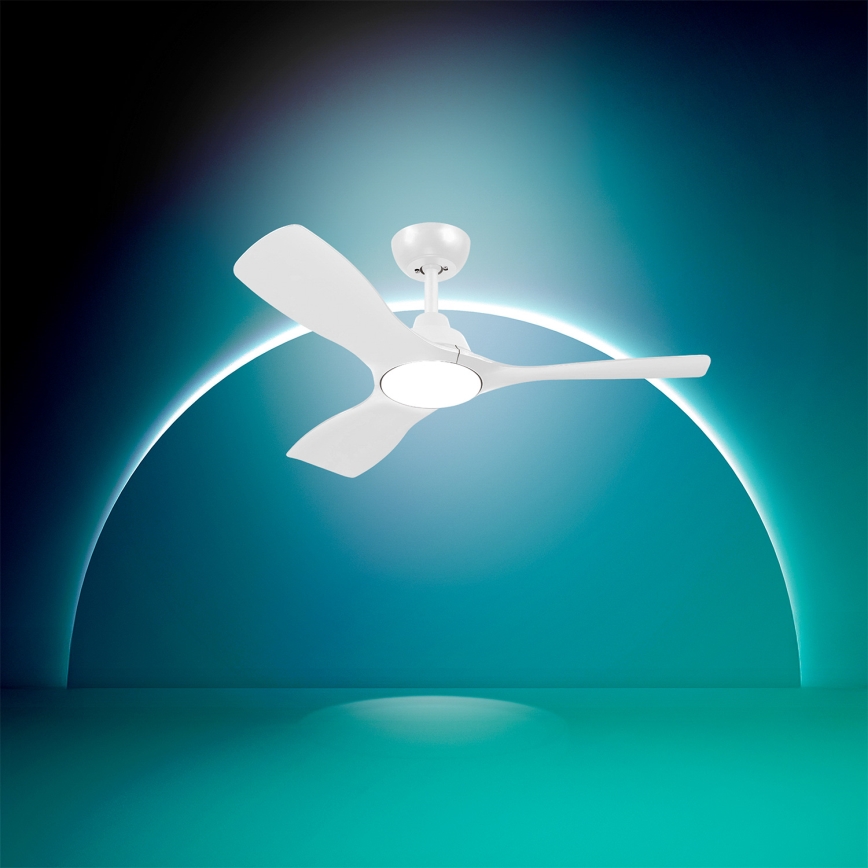 Philips - LED prigušivi stropni ventilator OLAS LED/24W/230V, promjer 106 cm, bijeli + daljinski upravljač