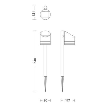 Philips - LED Solarna lampa FYCE LED/1,5W/3,7VIP44