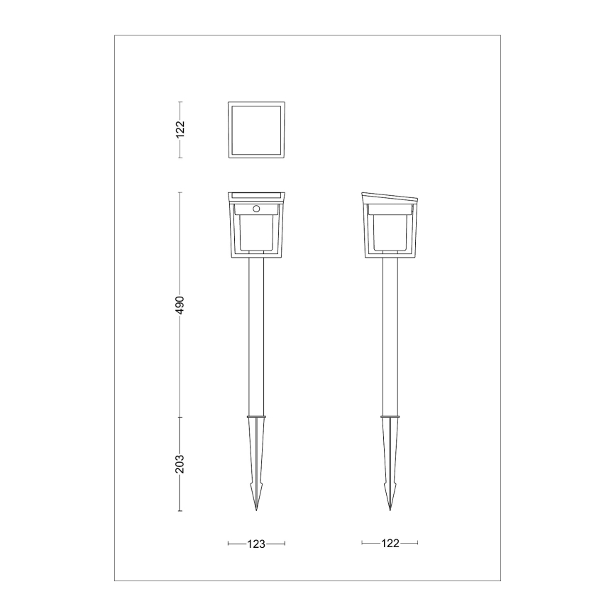 Philips - LED Solarna lampa sa senzorom za pokret i dan/noć BLAISE LED/1,5W/3,7V 2600 mAh 3000K IP44
