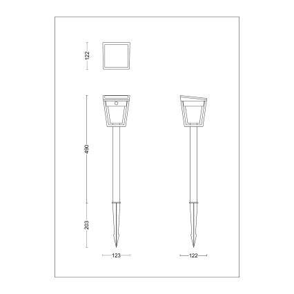 Philips - LED Solarna lampa sa senzorom NISSA LED/1,8W/3,7V 3000K IP44