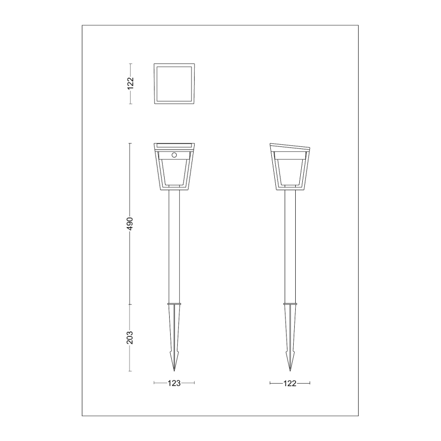 Philips - LED Solarna lampa sa senzorom NISSA LED/1,8W/3,7V 3000K IP44