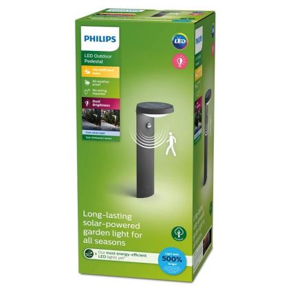 Philips - LED Solarna lampa sa senzorom za pokret i dan/noć LED/1,2W/4V 1800 mAh 4000K IP44