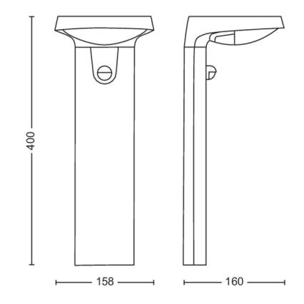 Philips - LED Solarna lampa sa senzorom LED/1,2W/4V 1800 mAh 4000K IP44