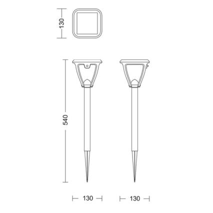 Philips - LED Solarna lampa VAPORA LED/1,5W/3,7V IP44