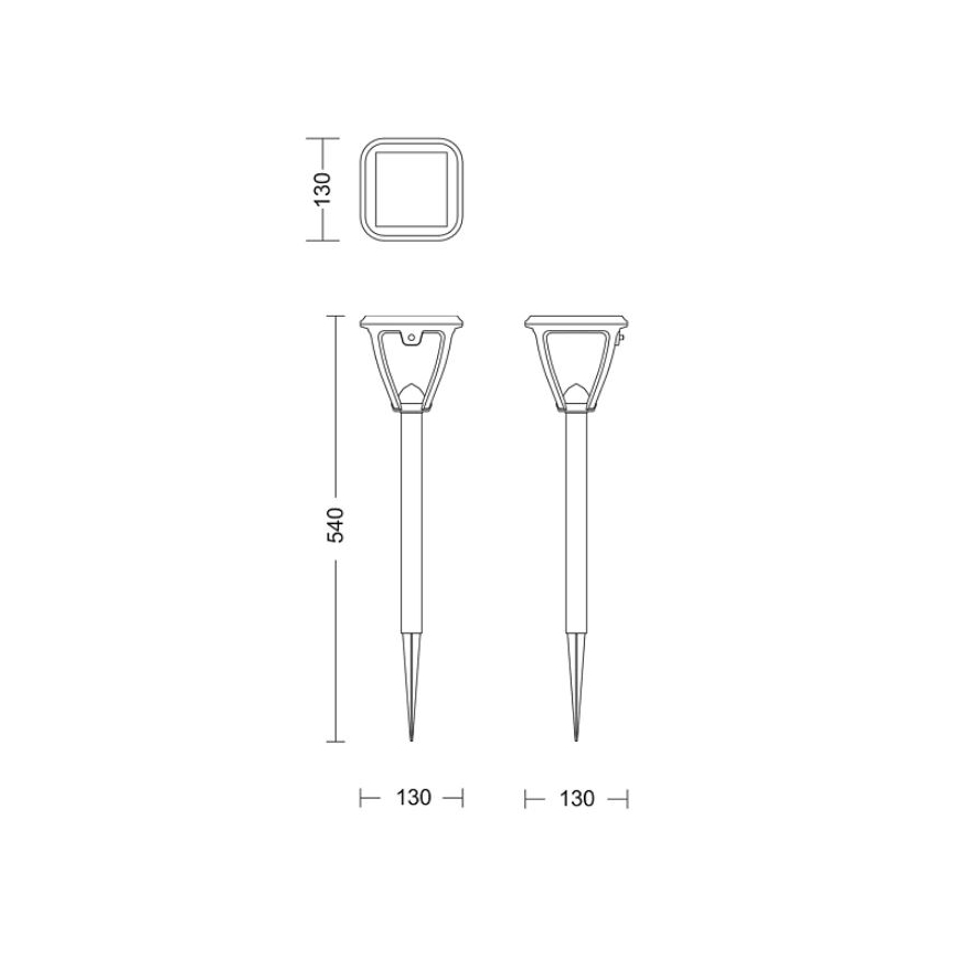 Philips - LED Solarna lampa VAPORA LED/1,5W/3,7V IP44