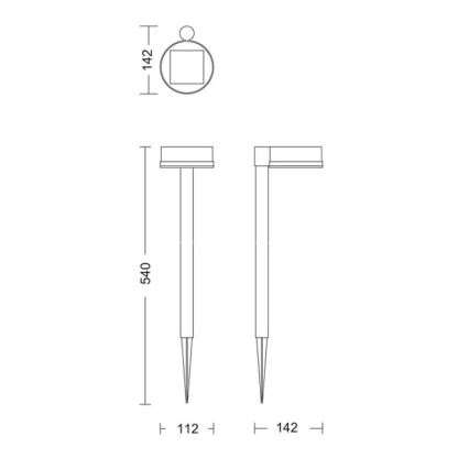 Philips - LED Solarna lampa VYNCE LED/1,5W/3,7V IP44