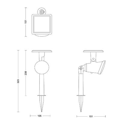 Philips - LED Solarna reflektorska svjetiljka JIVIX LED/1,4W/3,7V IP44