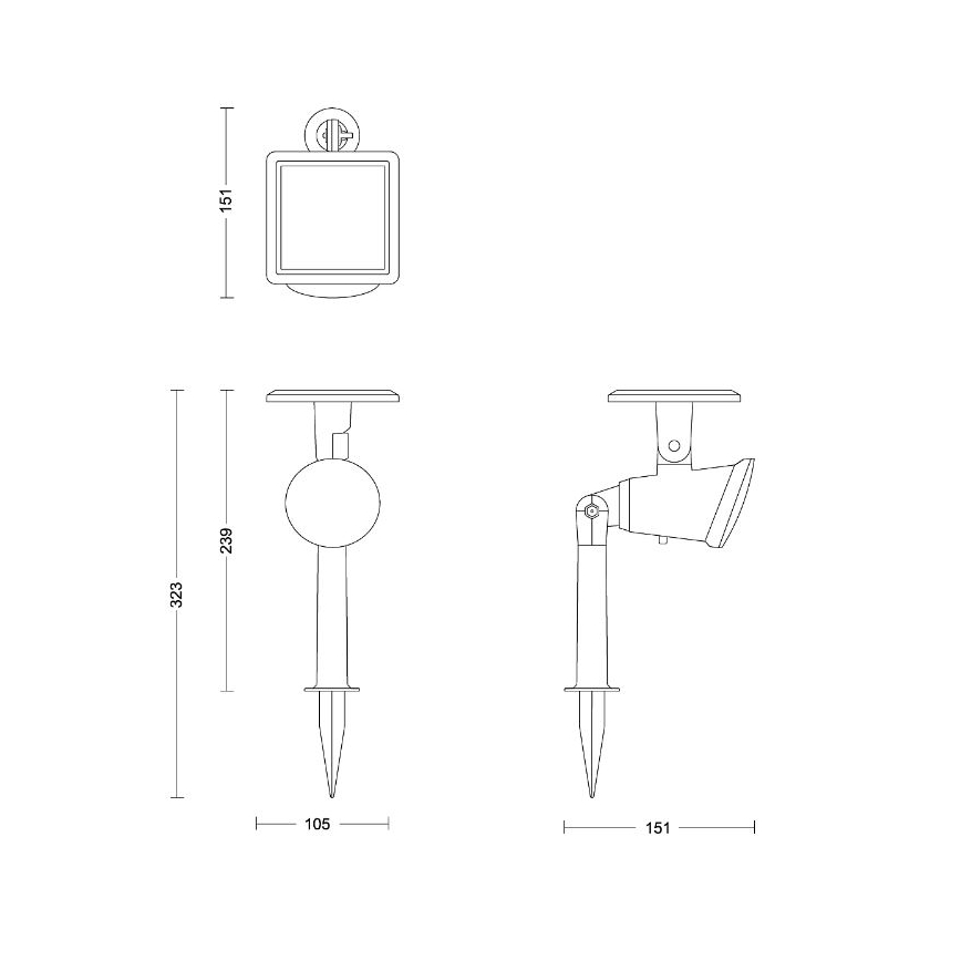 Philips - LED Solarna reflektorska svjetiljka JIVIX LED/1,4W/3,7V IP44