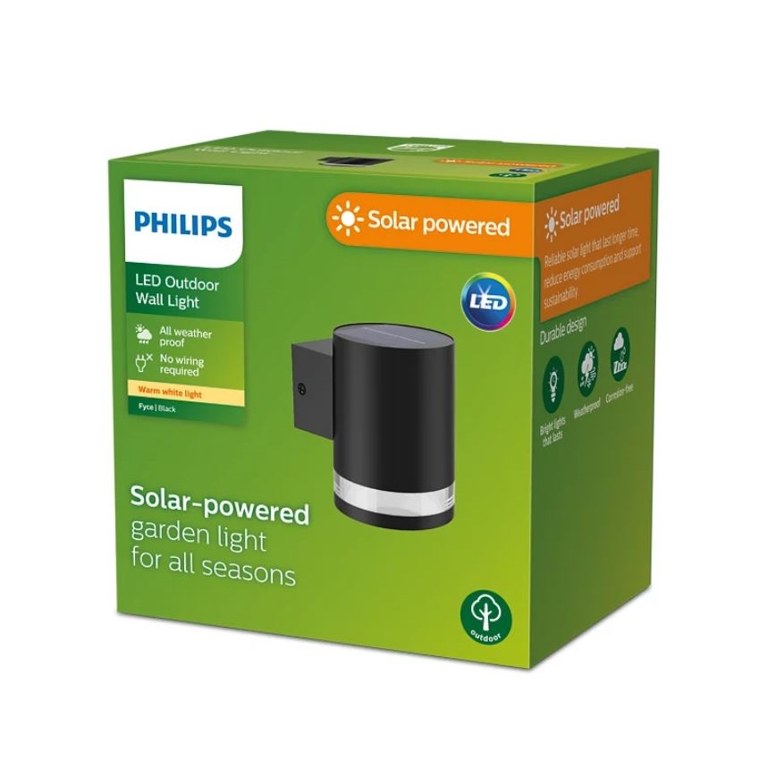 Philips - LED Solarna zidna svjetiljka FYCE LED/1,5W/3,7V 1200 mAh IP44