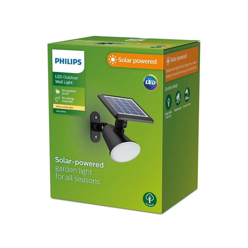 Philips - LED Solarna zidna svjetiljka JIVIX LED/1,4W/3,7V 1800 mAh IP44