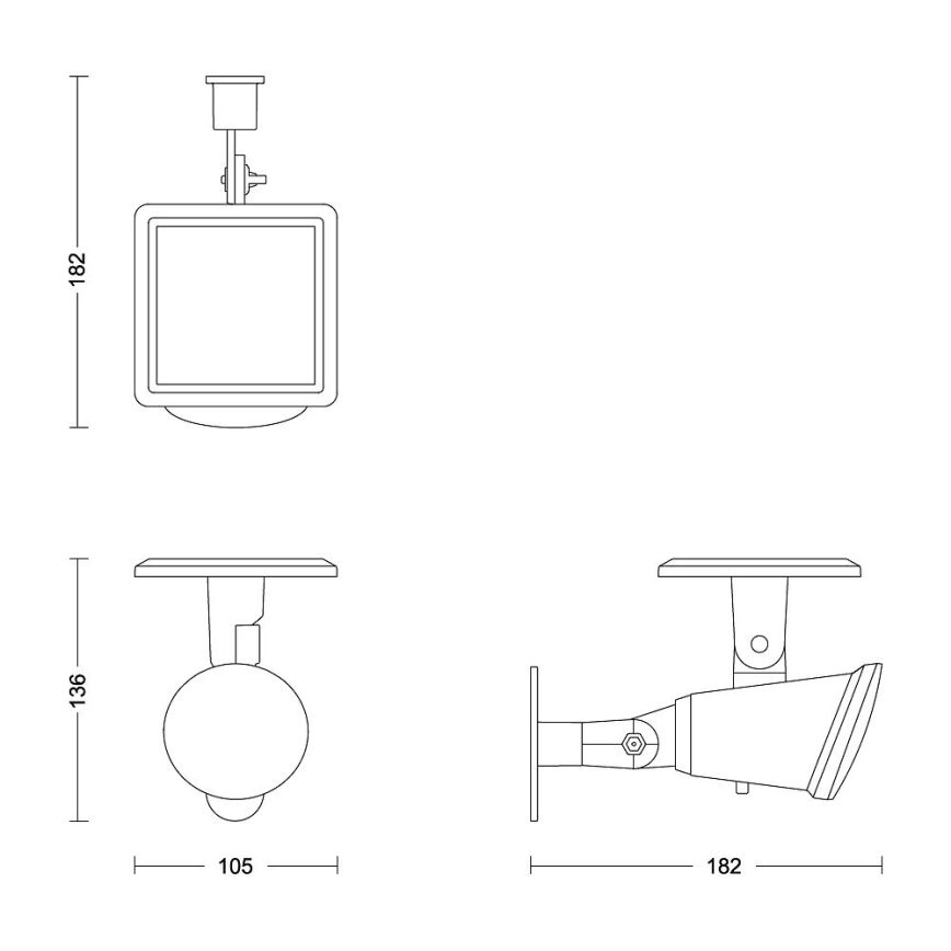 Philips - LED Solarna zidna svjetiljka JIVIX LED/1,4W/3,7V 1800 mAh IP44